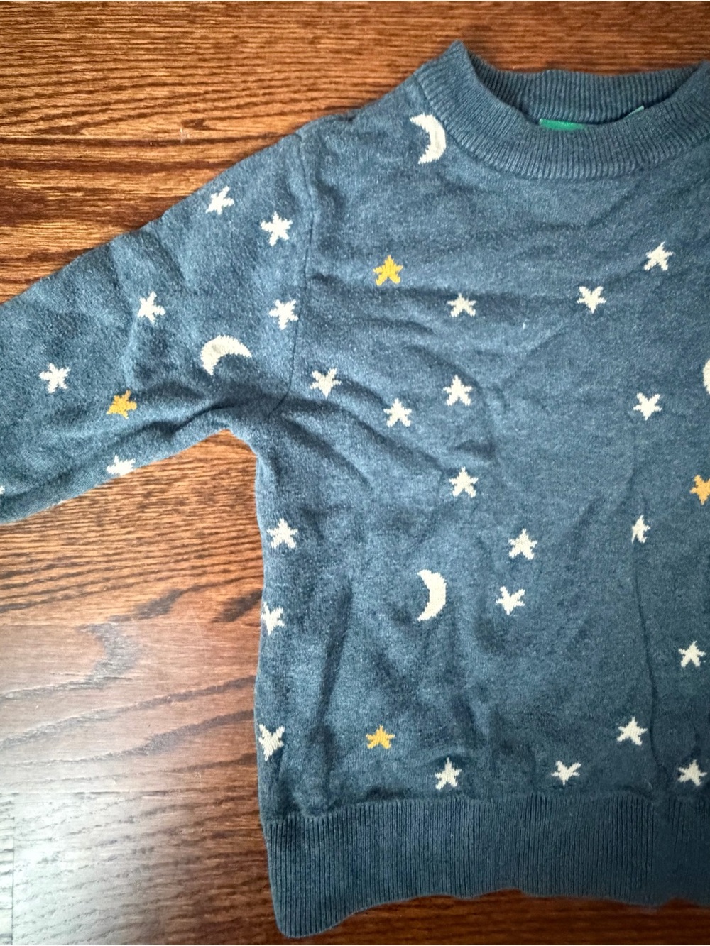 Kids Star & Moon Navy Blue Pajama Top